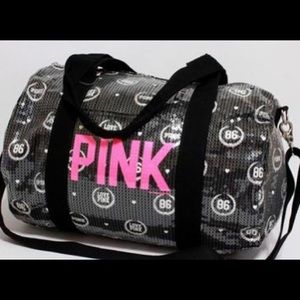 Sequin PINK duffel bag